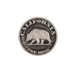 california collector coin with bear on the face