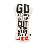 Golf Terms White Driver Headcover