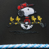 Peanuts "Crew" Black 5 Panel Mid Rope Snoopy Hat