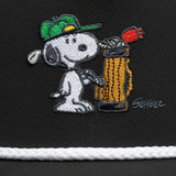 Peanuts "Golfbag" Black 5 Panel Mid Rope Snoopy Hat