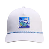Good Vibes Only Patch White - 5 Panel Mid Rope Hat
