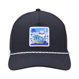 Good Vibes Only Patch Navy - 5 Panel Mid Rope Hat
