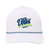 Good Vibes Only White - 5 Panel Mid Rope Hat
