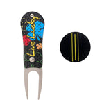 Live Lucky Divot Tool with Ball Marker Set Multicolor