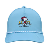 Peanuts "Crew" Carolina Blue 5 Panel Mid Rope Snoopy Hat