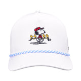 Peanuts "Crew" White 5 Panel Mid Rope Snoopy Hat