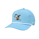Peanuts "Golfbag" Carolina Blue 5 Panel Mid Rope Snoopy Hat