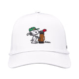 Peanuts "Golfbag" White 5 Panel Mid Rope Snoopy Hat