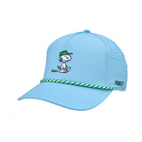 Peanuts "Golfer" Carolina Blue 5 Panel Mid Rope Snoopy Hat