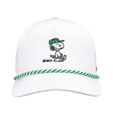 Peanuts "Golfer" White 5 Panel Mid Rope Snoopy Hat