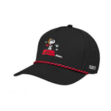 Peanuts "Red Baron" Black 5 Panel Mid Rope Snoopy Hat