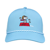 Peanuts "Red Baron" Carolina Blue 5 Panel Mid Rope Snoopy Hat
