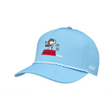 Peanuts "Red Baron" Carolina Blue 5 Panel Mid Rope Snoopy Hat