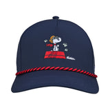 Peanuts "Red Baron" Navy 5 Panel Mid Rope Snoopy Hat