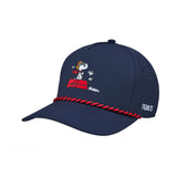 Peanuts "Red Baron" Navy 5 Panel Mid Rope Snoopy Hat