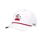 Peanuts "Red Baron" White 5 Panel Mid Rope Snoopy Hat