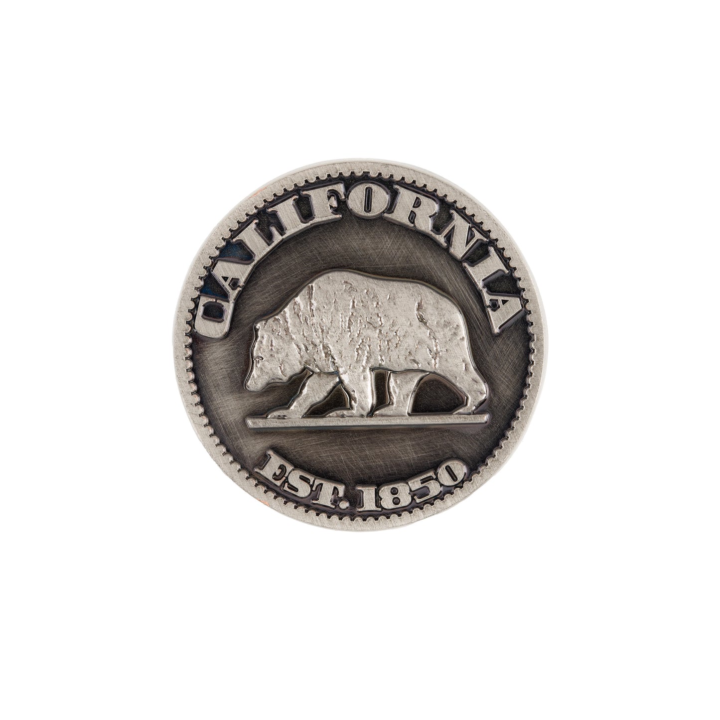 california collector coin with bear on the face