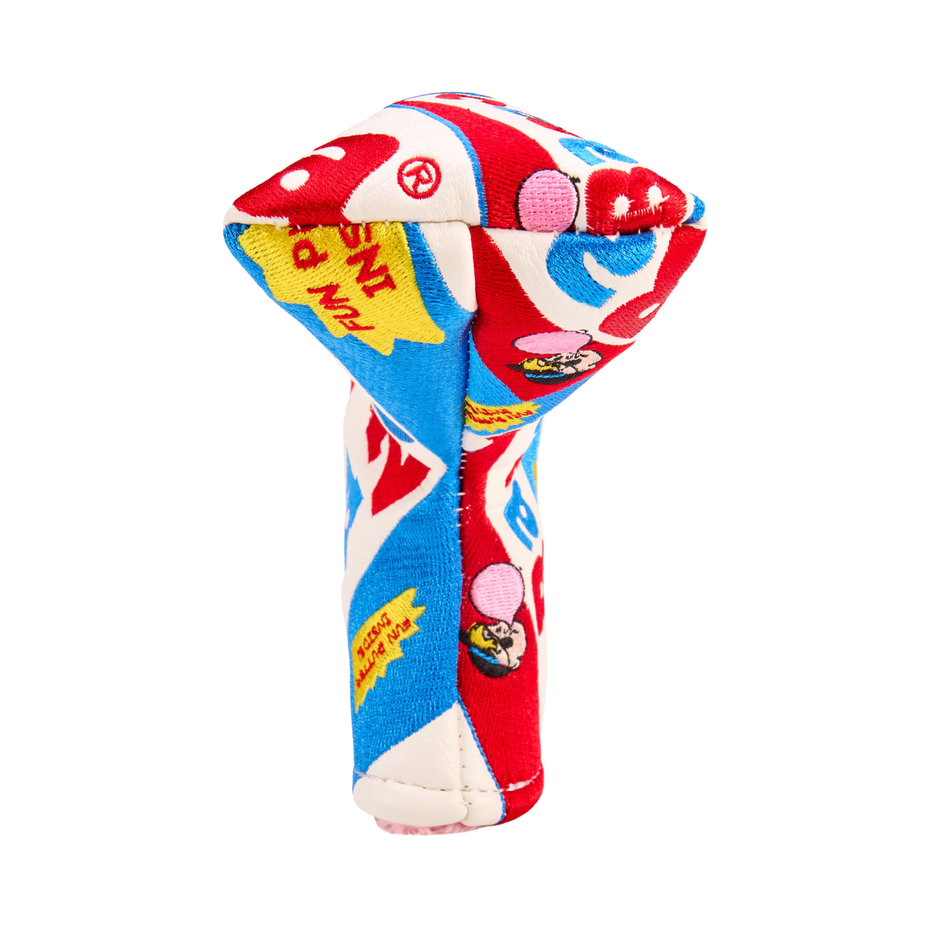 Copricapo Putter Lama CMC Design Bazooka Joe – Bianco/Rosso/Blu, Alto Impatto Visivo