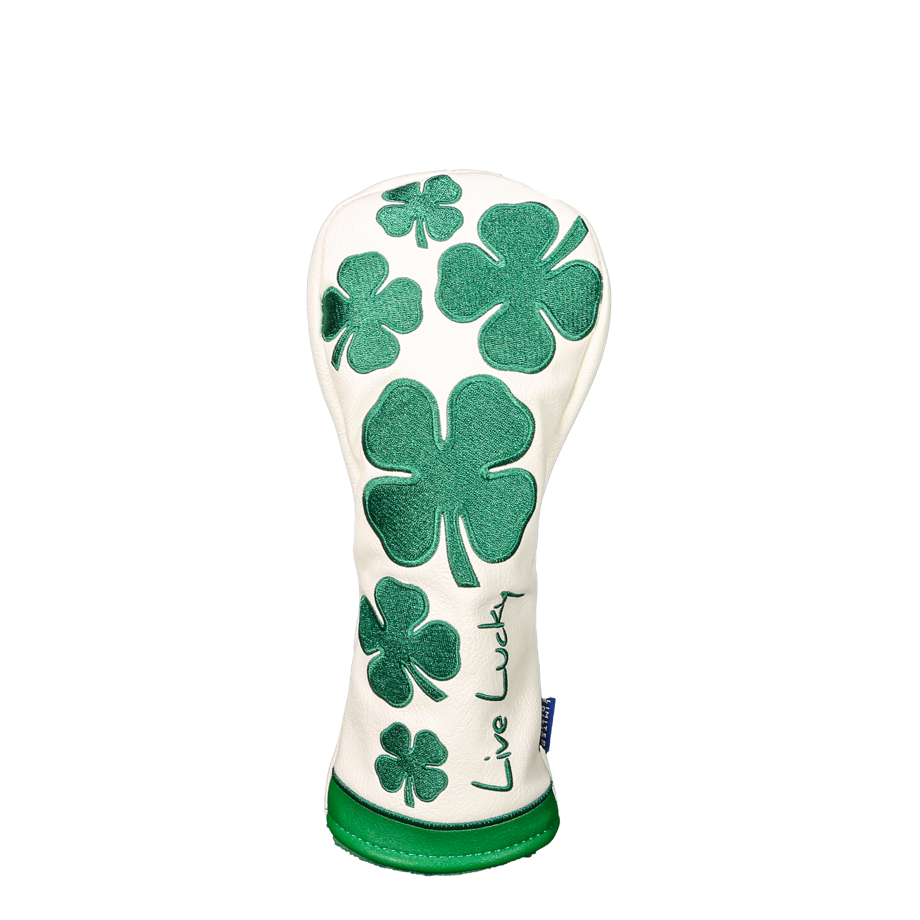 Protège-Putter De Golf "Live Lucky Evergreen" - Design CMC, Blanc/Vert, Marque Black Clover