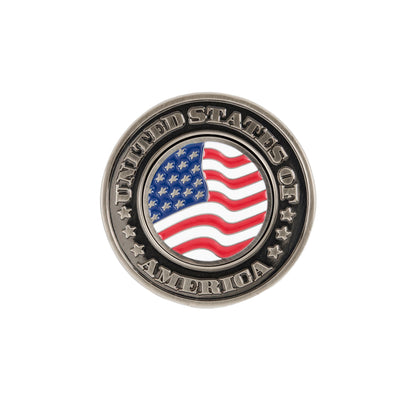 collector coin and ball marker with american flag design