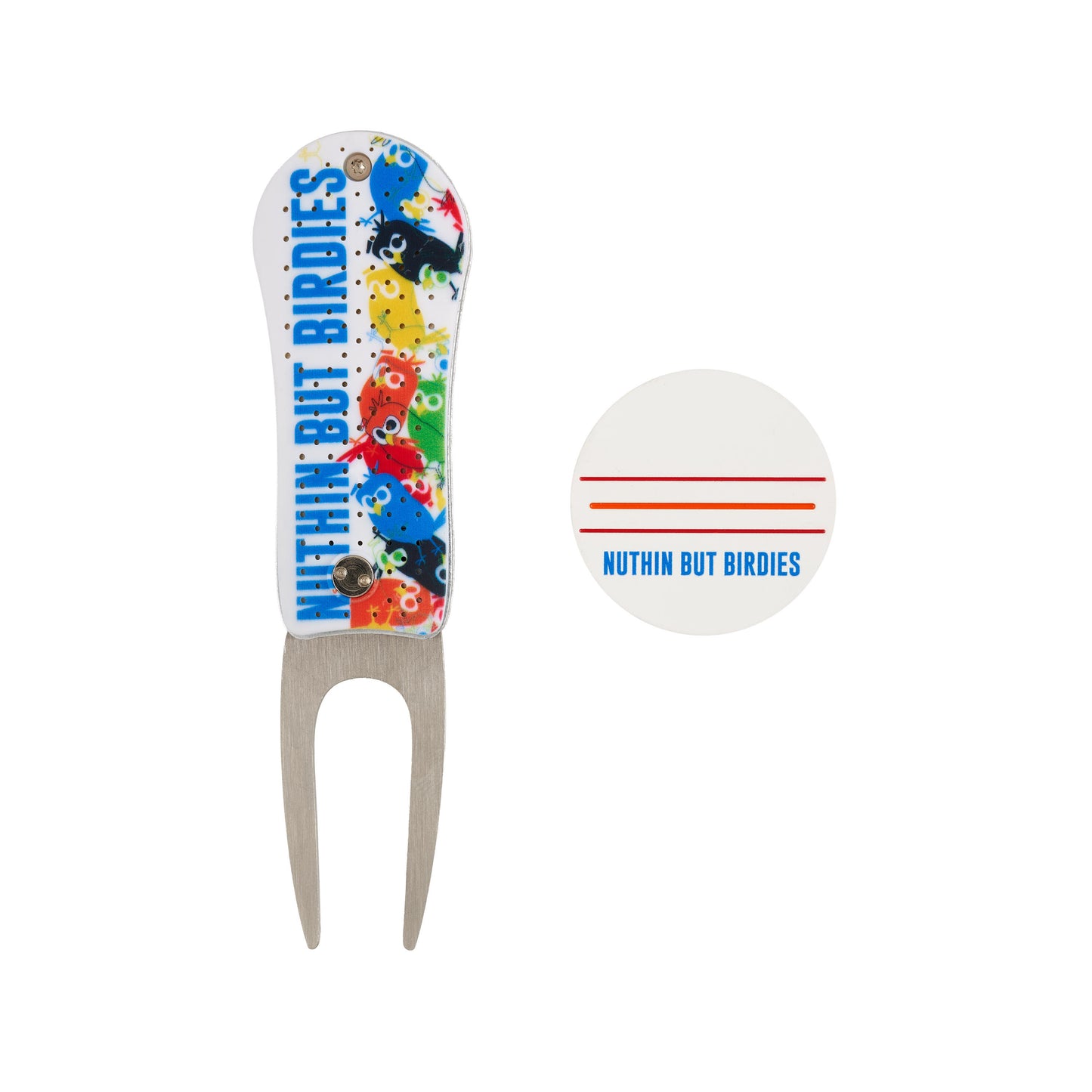 Nuthin But Birdies Divot Tool and Ball Marker Set