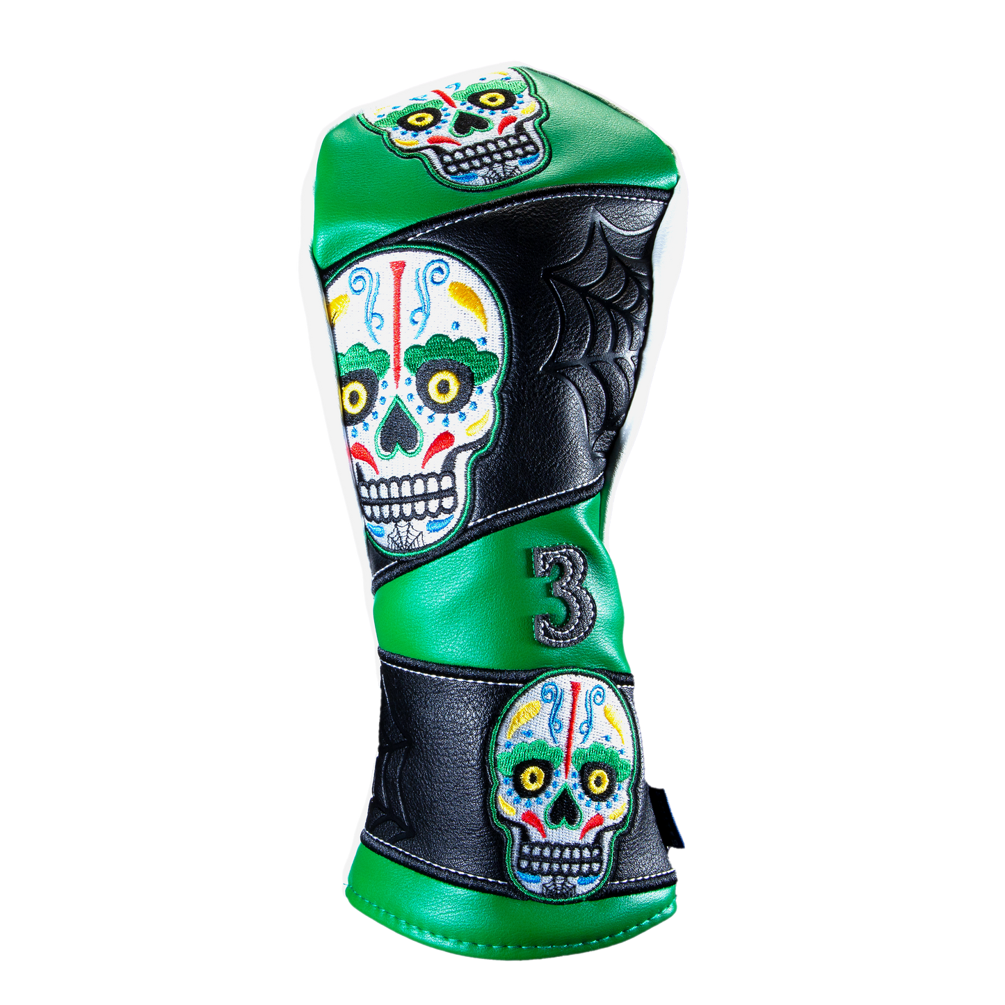 Sugar Skull with Web 3 Wood Cover