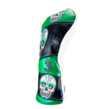 Sugar Skull with Web 3 Wood Cover